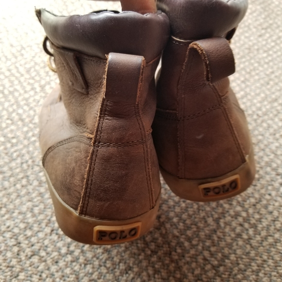 Polo Brown Tedd Leather Boot Shoe - Picture 6 of 8